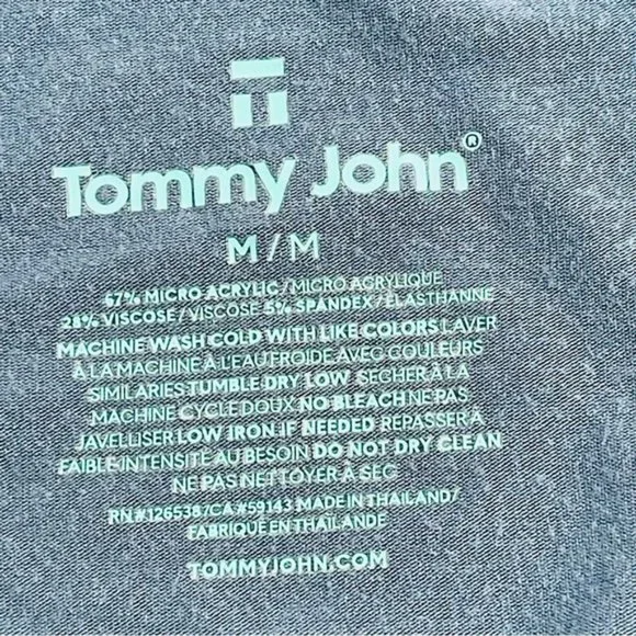 Tommy John Long Sleeves Mens Medium Top Shirt Henley Loungewear Soft Casual Cozy - Picture 6 of 10